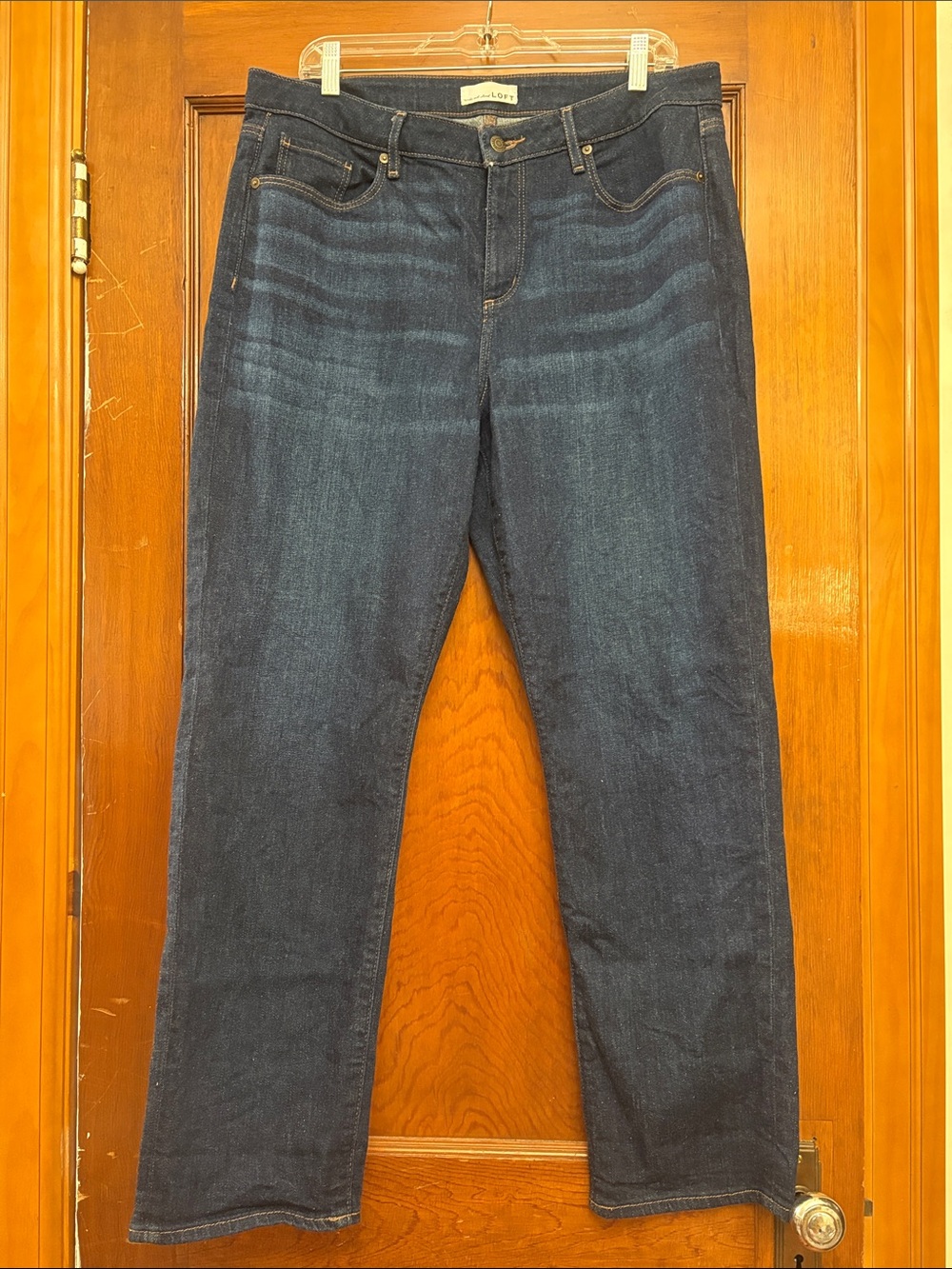 LOFT Women's Super Soft Girlfriend Jeans Dark Indigo